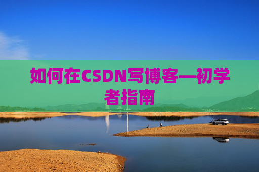 如何在CSDN写博客—初学者指南